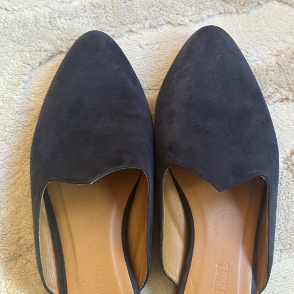 Le Monde Beryl Navy Blue Flats - Picture 6 of 10